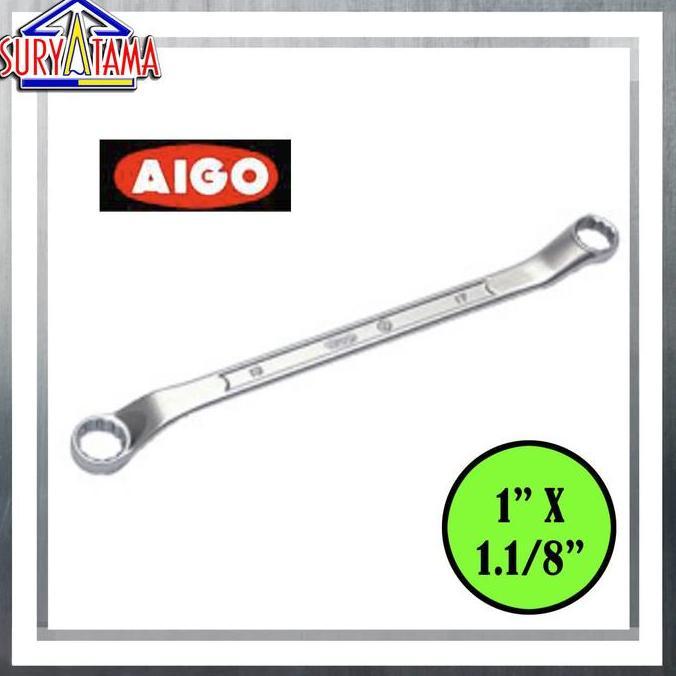 paling diminati] KUNCI RING INCH 1" x 1.1/8" AIGO TOOLS