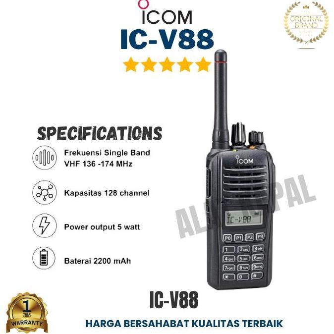 ICOM HT IC - V88 ORIGINAL ICOM MADE IN JAPAN ORIGINAL DAN TERPERCAYA