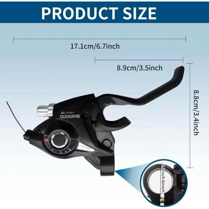 Promo Shifter Operan Gigi Sepeda MTB 3*7 Handle Alloy  Kiri Kanan Handel Sifter Federal Gunung Dewas