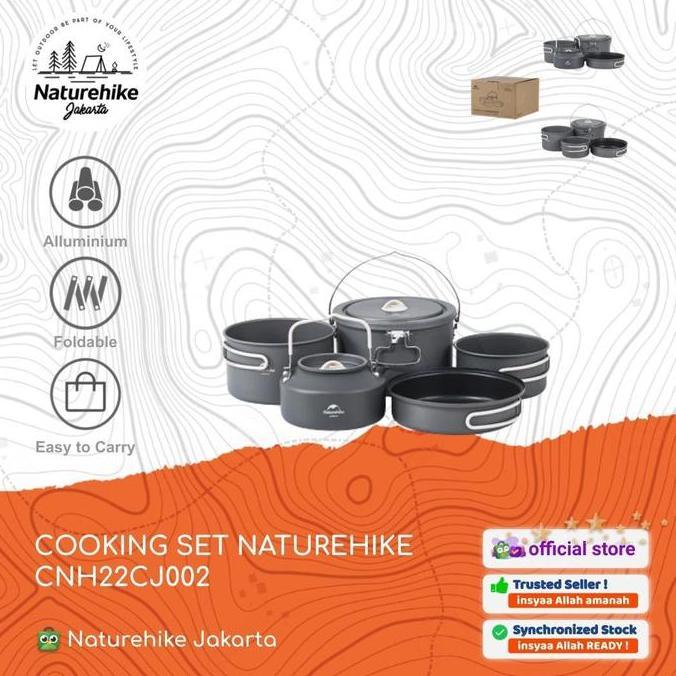 Cooking Set Panci Wajan Nesting Camping Naturehike Cnh22Cj002