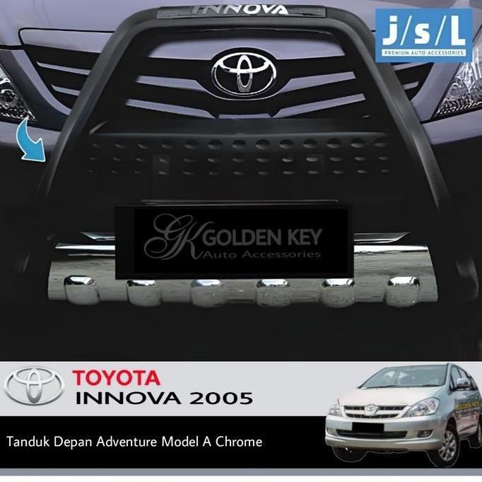 TANDUK DEPAN INNOVA 2005-2015 FRONT BUMPER GUARD MODEL ADVENTURE A ORIGINAL DAN TERPERCAYA