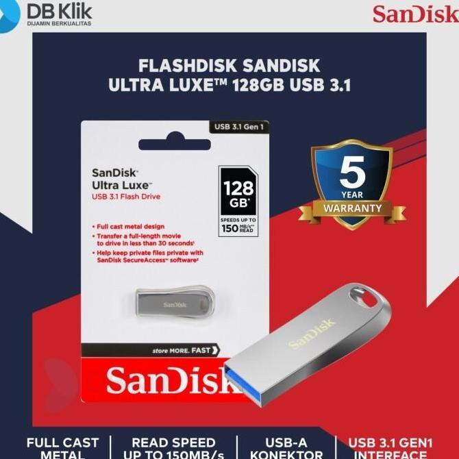 Flashdisk SanDisk Ultra Luxe 128GB CZ74 USB3.1-Sandisk Ultra Luxe 128G
