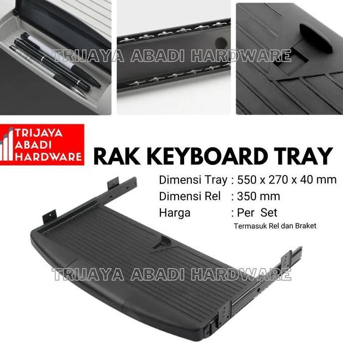 Rak Keyboard Tray Rel Laci Meja Komputer