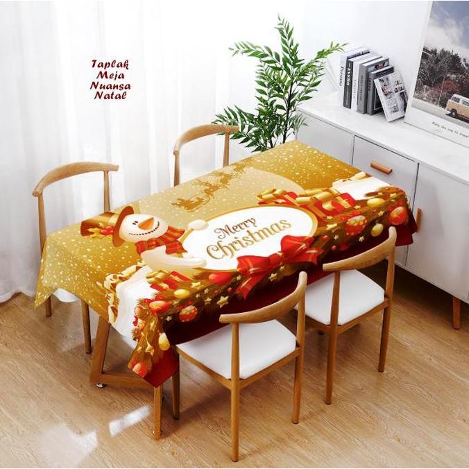 Taplak Meja Natal Taplak Meja Persegi Kain Premium TP
