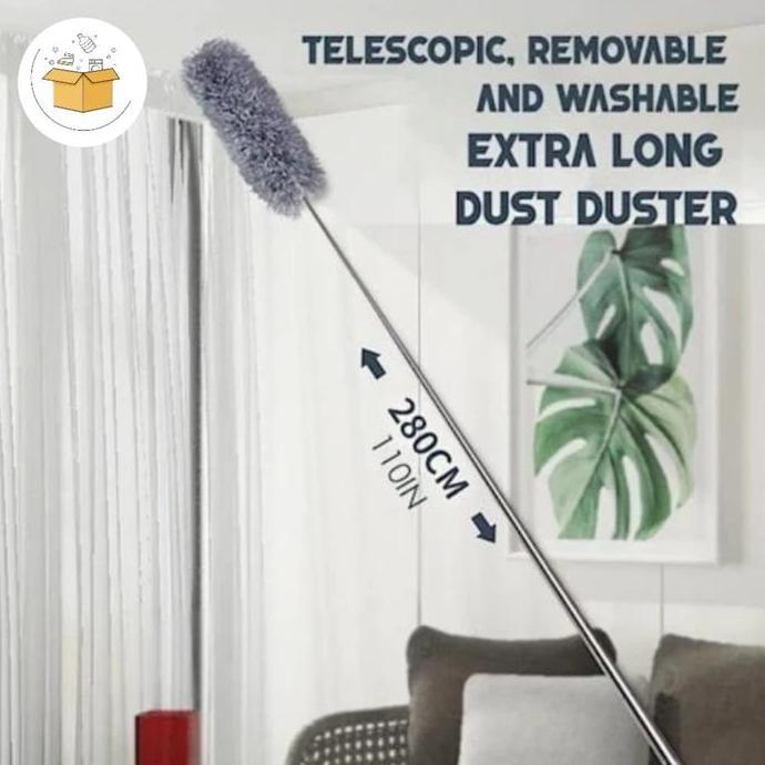 Kemoceng Telescopic/Kemoceng Bulu Microfiber/Kemoceng Stik Panjang 2.8 Meter/280 Cm Kamoceng Stik Pa