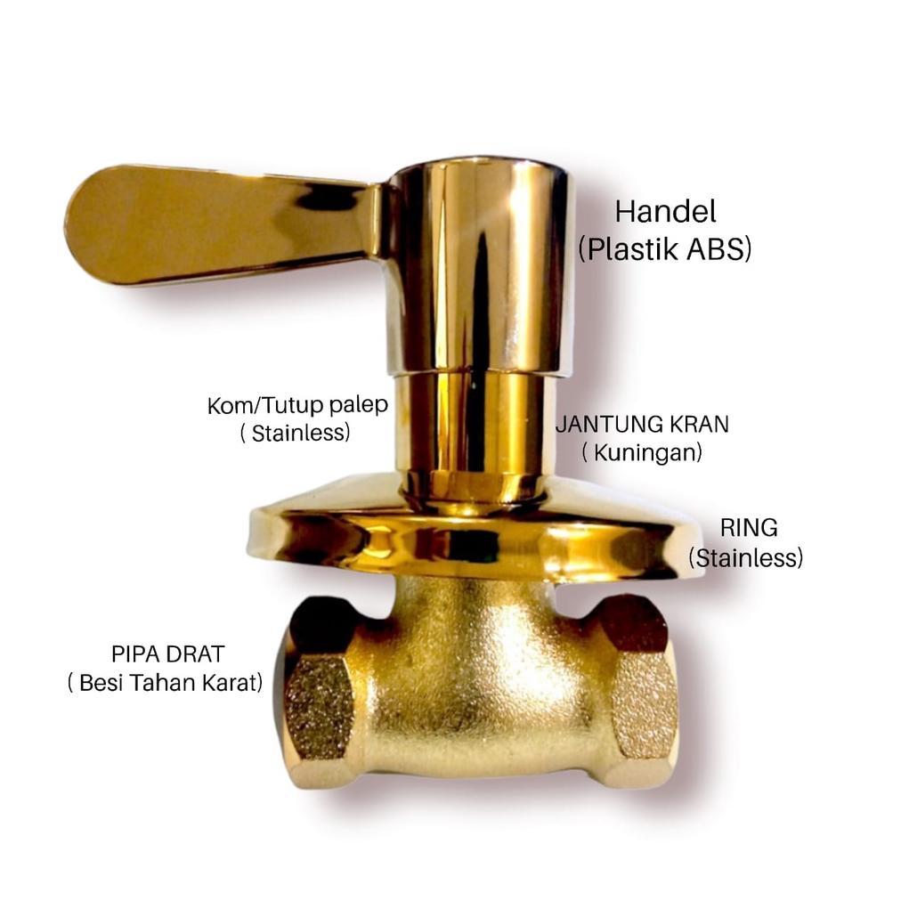 Wall Shower Tanam Tembok Kotak 8 inch - Wall Shower Kamar Mandi Gold | Sepaket Shower | Shower Tanam