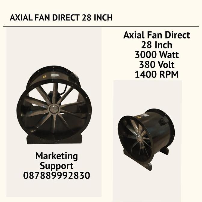 Promo Axial Fan 28 Inch 1400 Rpm 3000 Watt 3 Phase Blower Axial 28 Inch 1400 Rpm 4 Pole 380 Volr Cod