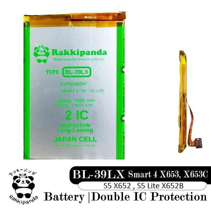 Rakkipanda BL-39LX for Baterai Smart 4 X653 X653C BL39LX Double IC Protection