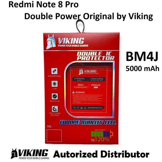 VIKING Baterai Double Power BM4J Compatible for Redmi Note 8 Pro Batre Batrai Battery