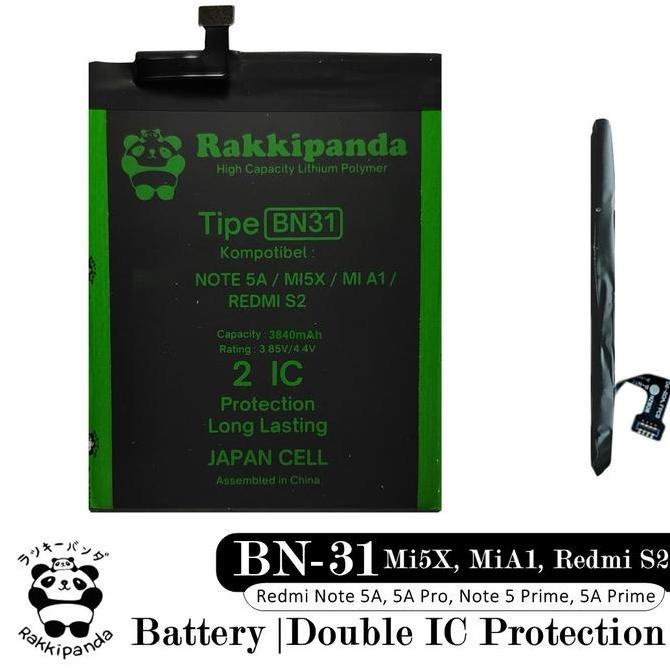 Baterai Mi5X Mi 5X MiA1 Mi A1 BN31 Double IC Protection
