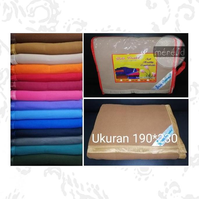 Selimut Yatis Blanket Bulu Flanel Fleece Polos Jumbo 190*230