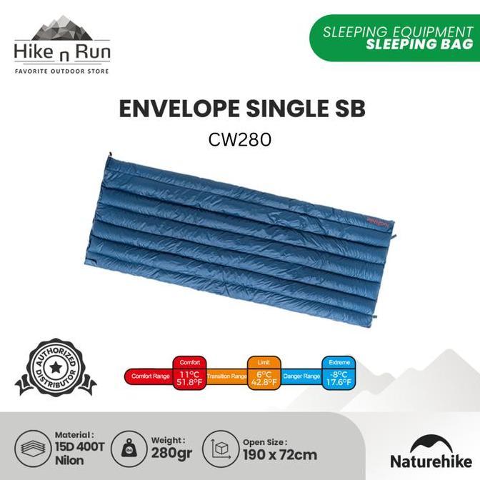 Sleeping Bag Down Naturehike Cw280 Nh17Y010-R Envelope Single Sb
