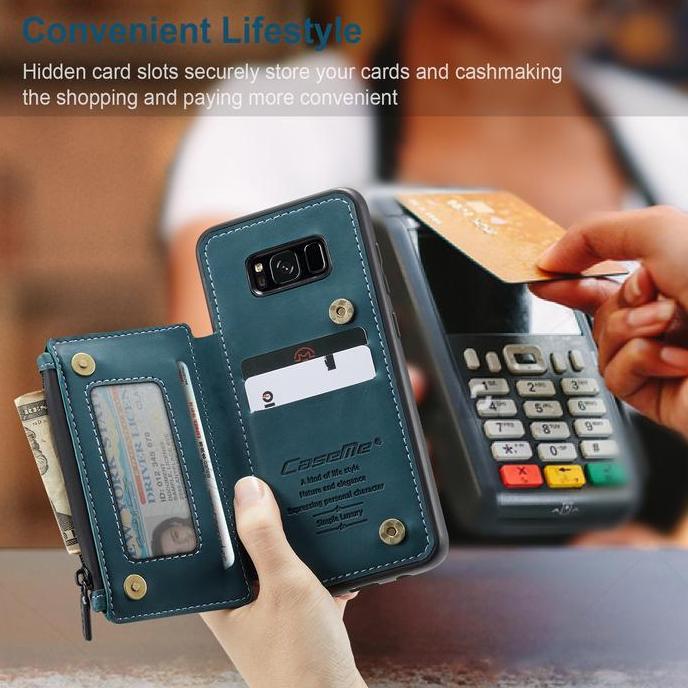 DF19 - Samsung s8 s8 plus s8+ Caseme C20 Slot kartu Cover Leather Wallet Case