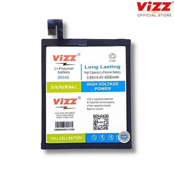 VIZZ Baterai Double Power REDMI NOTE 3 BM46