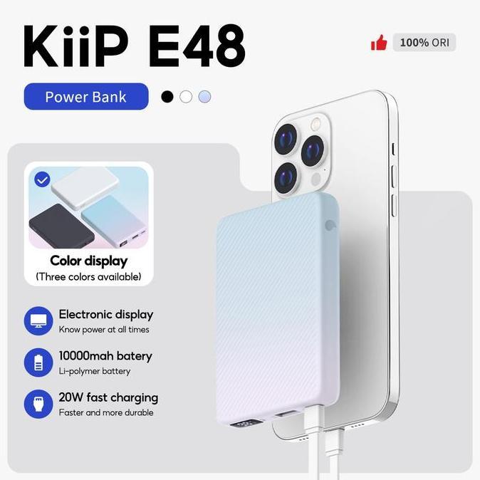 KiiP E48 Power Bank Fast Charging 20W Quick Charge Type C