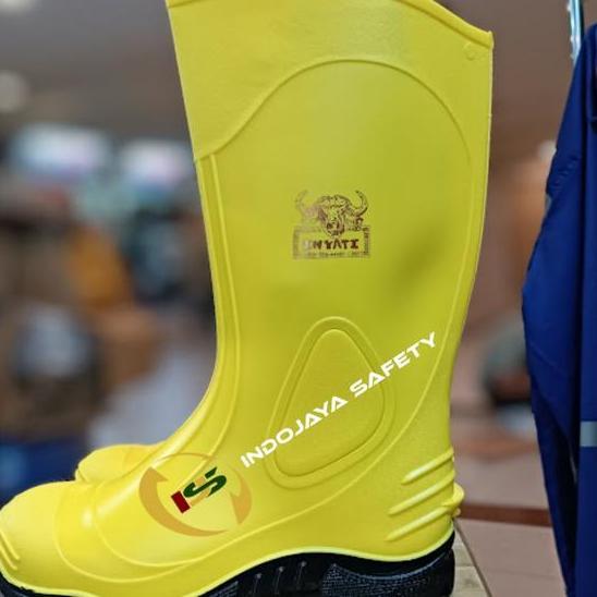 Sepatu Safety Boot Inyati Wayna Safety Rubber Boots Kuning