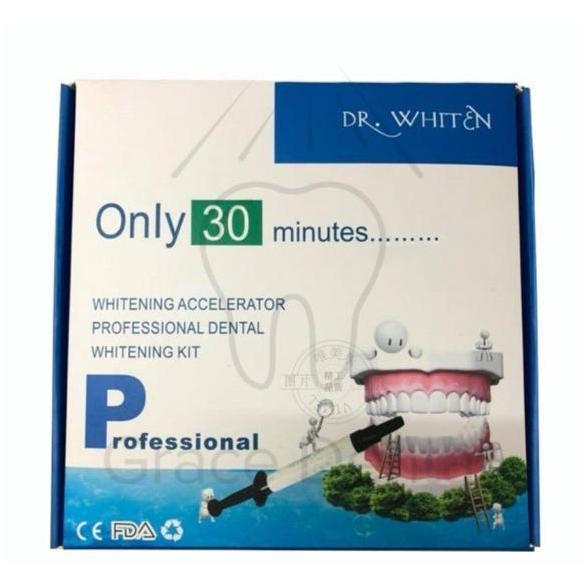 bleaching dental whitening Kit dr. whiten Bahan bleaching set / pemutih gigi Dr Whiten Original