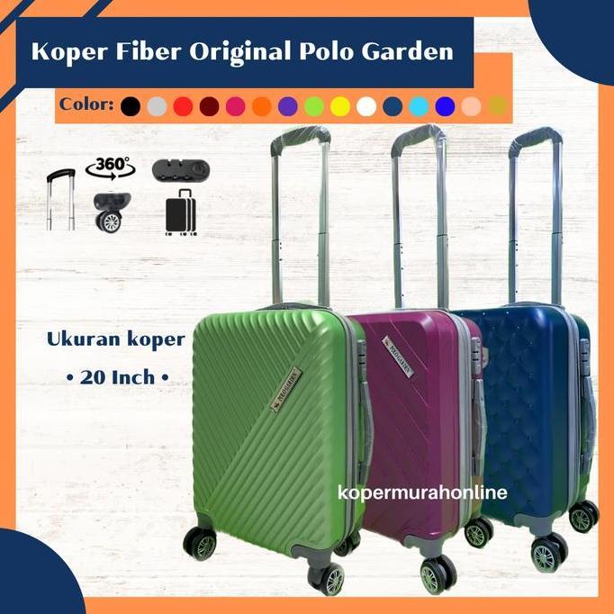PROMO koper fiber polos Polo Garden 20 inch cabin