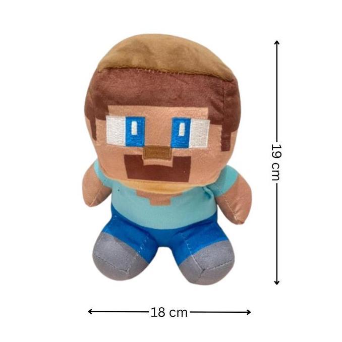 boneka minecraft steve plush