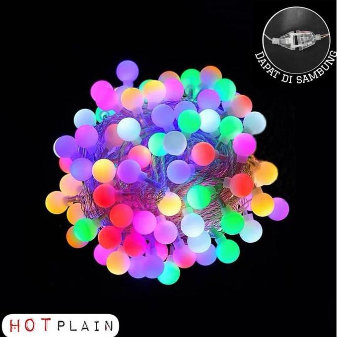 Promo Lampu Tumblr Lampu Hias Idul Fitri Anggur 10 Meter / Lampu Tumblr Bola Bintang Warna Rainbow 1