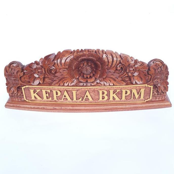 $+$+$+$+] Papan nama meja ukiran kembang bunga bali