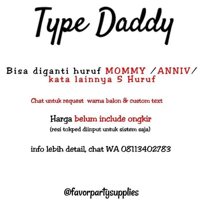 Standing Balloon/Balon Gift/Balon Dekorasi/Balon Rangkaian Type Daddy