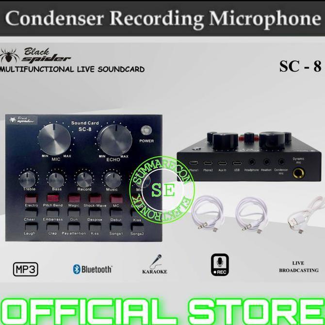 paket mic condenser bm 800 with soundcard youtuber bigo live recoding Original