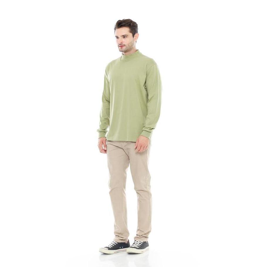 TURTLE NECK DYLLCO TSHIRT - OLIVE GREEN KAOS POLOS