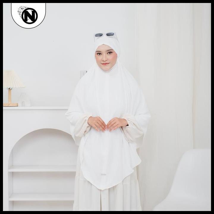 Jilbab Bergo Jumbo Syria Tali Xxl / Kerudung Syari Umroh Non Pet Crinkle Airflow Khimar Muslim Dewas