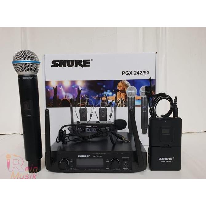 Mic Wireless Shure PGX 242/93 - isi 2 Mic ( Handheld ) Original