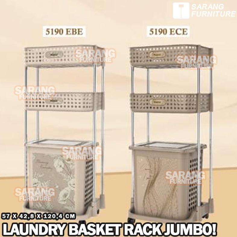 Jumbo Laundry Basket Stainless Steel Rak Keranjang Baju Kotor Naiba Emerald Keranjang Baju Laundry B