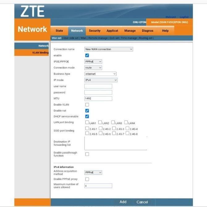 Router modem Zte epon F450 bodi kecil set adaptor ONU WIFI EXTERNAL ANTENA grosir dan ecer rt rw net