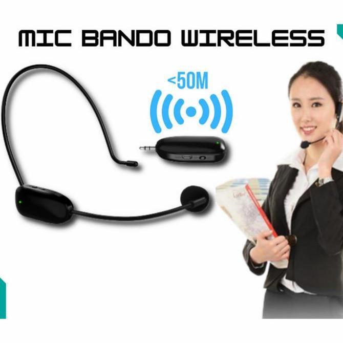 DISTRIBUTOR MICROPHONE WIRELESS MIC BANDO PERSENTASI IMAM MASJID MUSHO Original