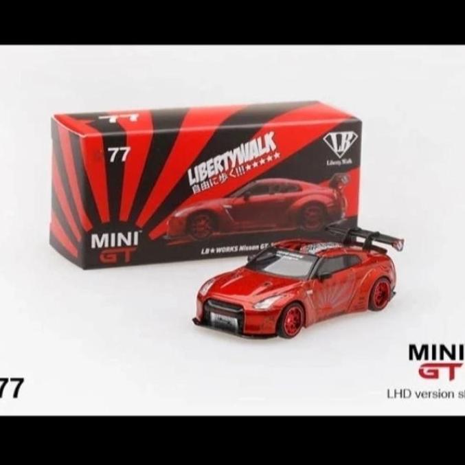 Mini GT 77 LBWK Nissan GTR R35 Candy red