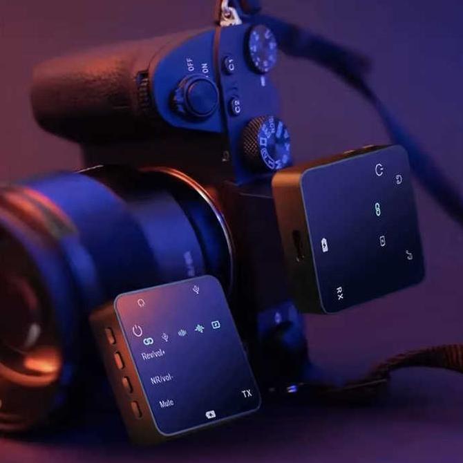 Mic Wireless Mikrofon Clip On Wireles Microphone Camera Live Streaming HP iPhone Android Kamera Lapt