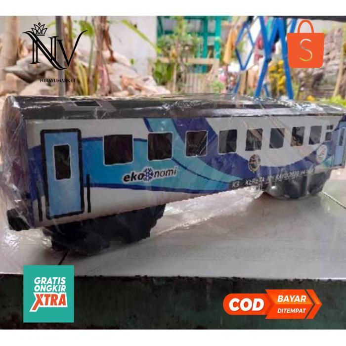 gha-65 TGC-1924 Re27 Gerbong Kereta Api Ekonomi Krakatau Blue Ice Code 64  - MINIATUR KERETA API KAY