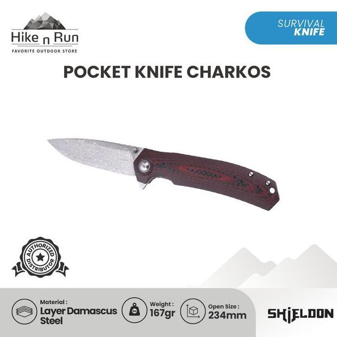 Pisau Lipat Shieldon Charkos Pocket Knife 7092D