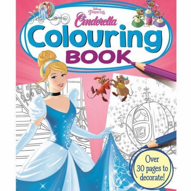 Buku Mewarnai Disney Princess Cinderella'S Colouring Book