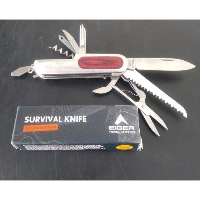 Pisau Lipat Eiger Bishop 6119 Knives Multi Tools - Original
