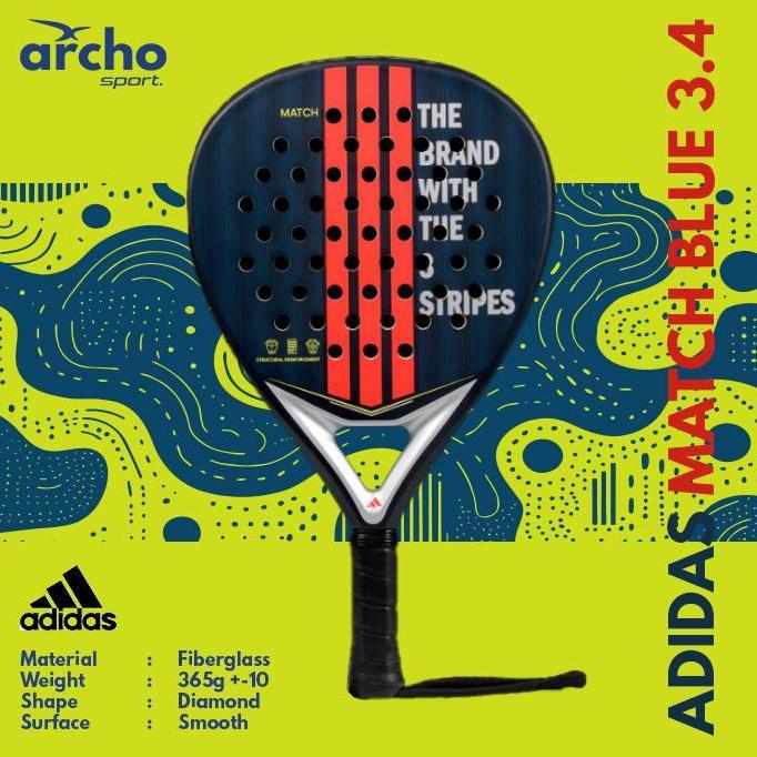 ADIDAS MATCH Blue 3.4 2025 Padel Racket / Raket Padel - ORIGINAL 100%