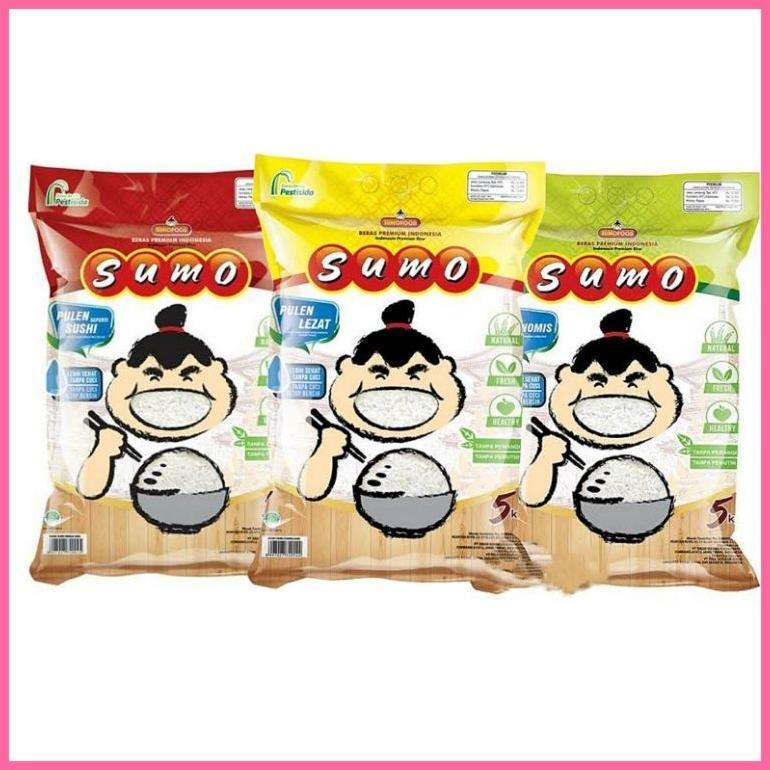Beras Sumo Merah Kuning Hijau 5Kg 3Kg  Pulen Premium Sedang