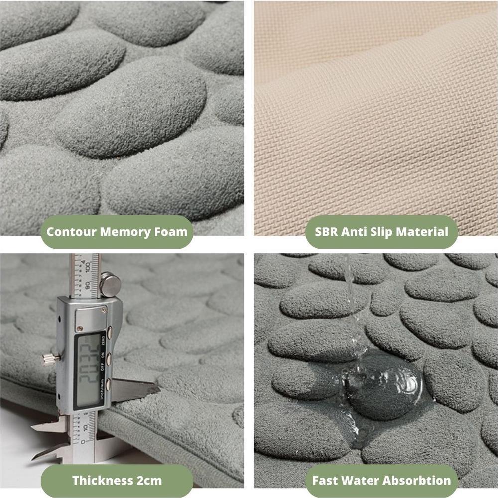 KOKOMI Premium Keset Memory Foam IWA Keset Kamar Mandi Tebal Bathroom Mat Memory Foam Tebal Keset Ka