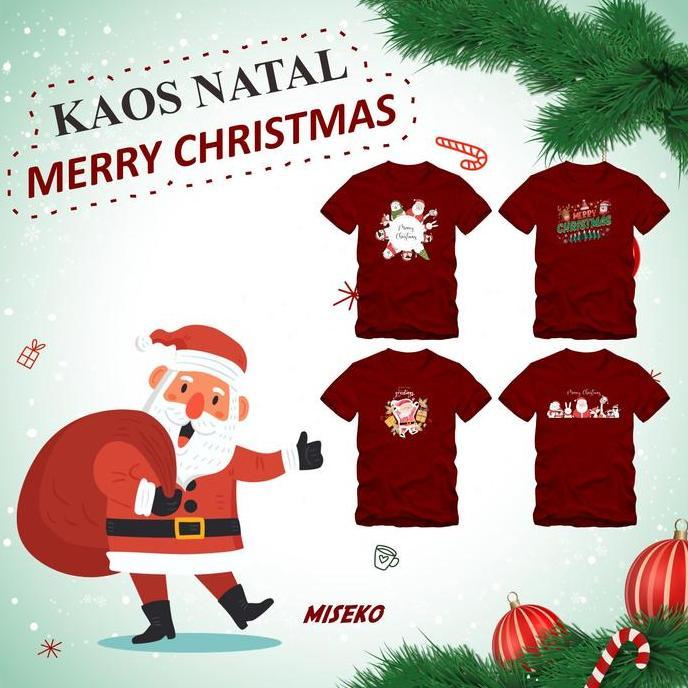 BAJU NATAL / KAOS NATAL / BAJU NATAL KELUARGA / KAOS NATAL KELUARGA / KAOS MERRY CHRISTMAS