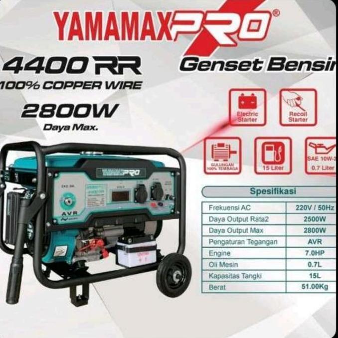 .........] Genset Yamamax Pro 4400RR 2500 Watt maksimal 2800 Watt