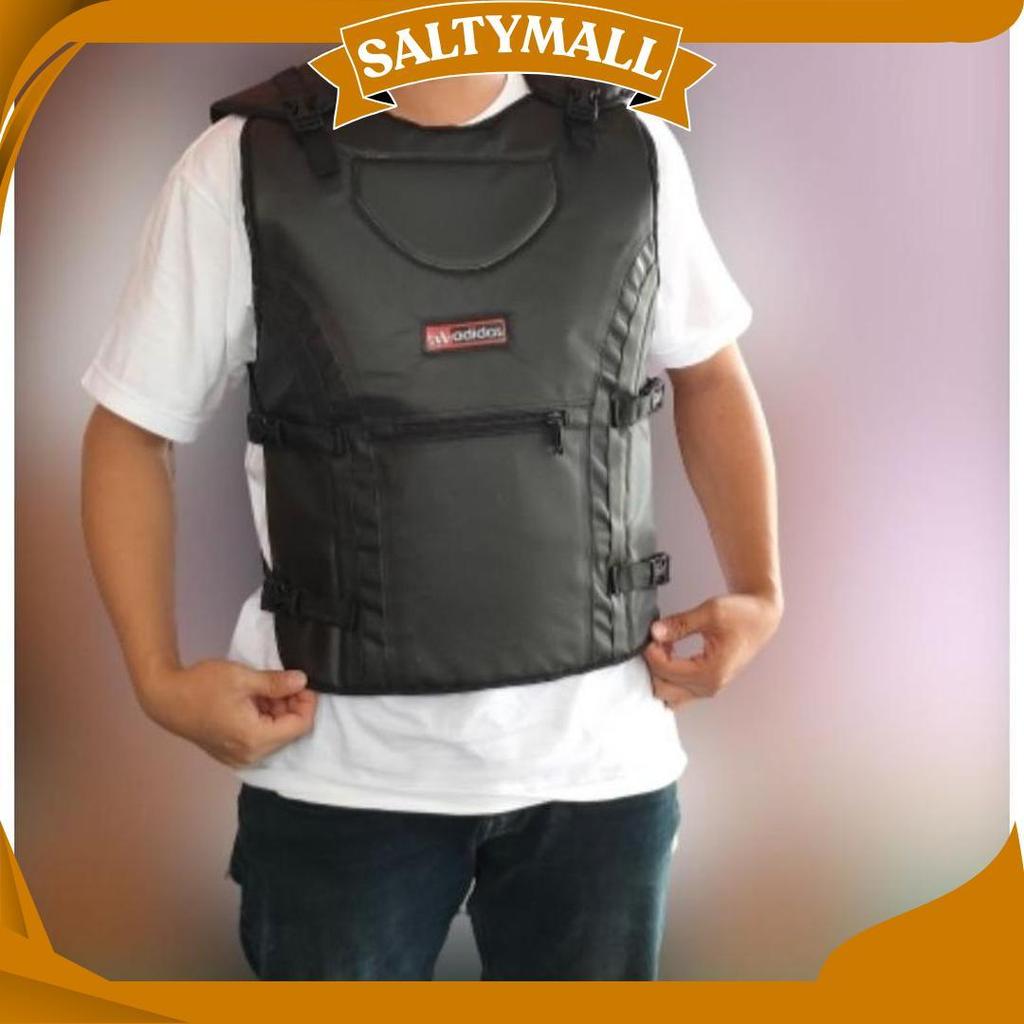 Rompi Motor Pelindung Dada Depan Belakang Ada Saku Resleting Ori