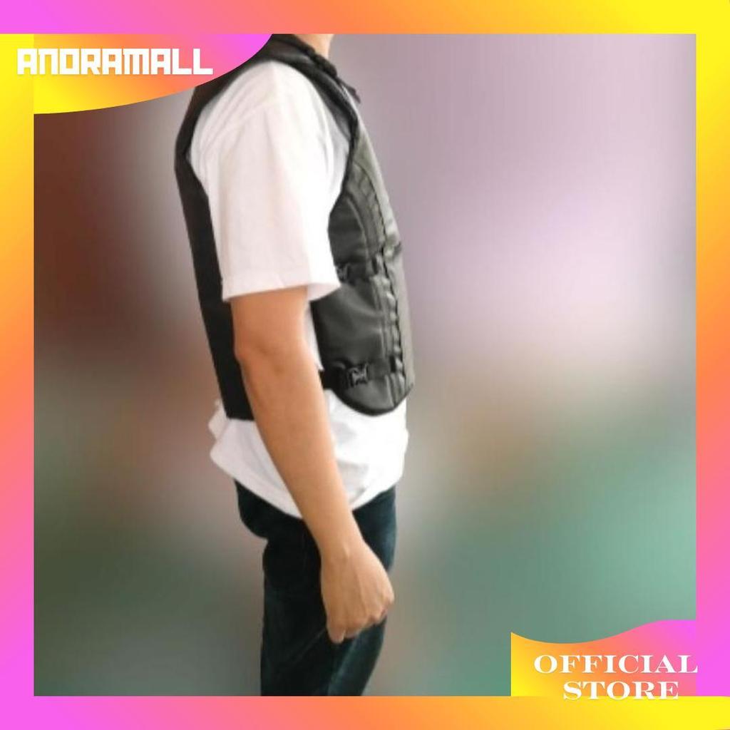 Rompi Motor Pelindung Dada Depan Belakang Ada Saku Resleting Ori