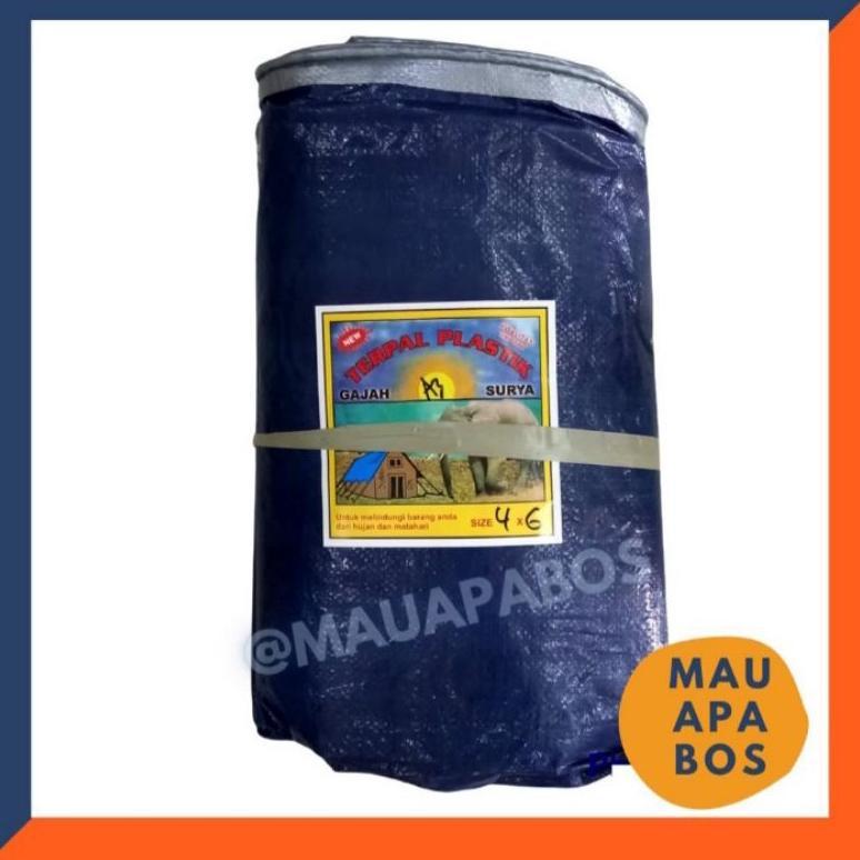 Terpal Plastik A3 ukuran 4x6 Cap Gajah Gading Terpal Kolam Tenda