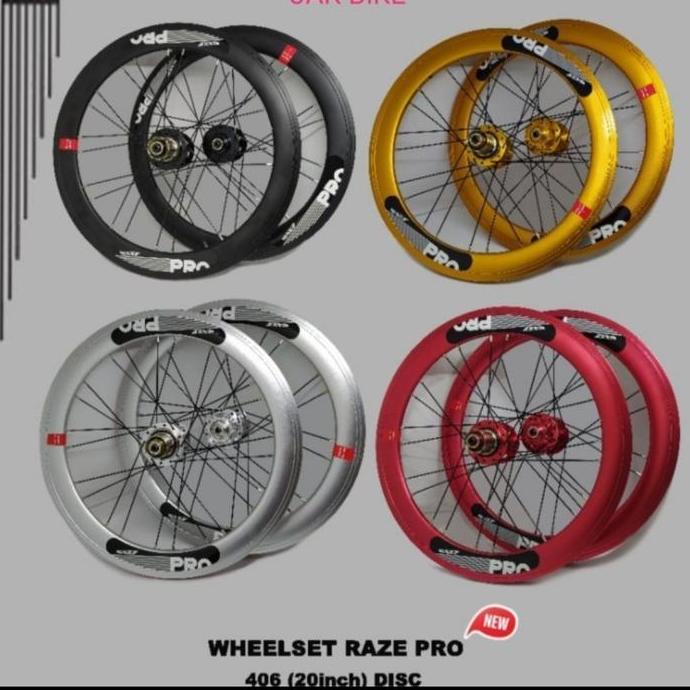 Wheelset 16 349 20 406 Raze Pro Alloy Disc Brake Old 100/135 Hub Raze Pro