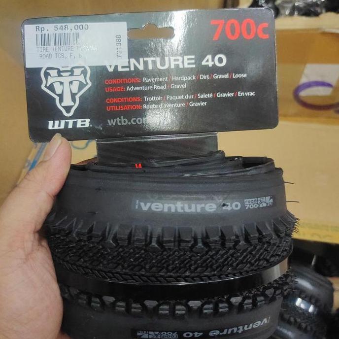 Wtb Venture 700 40 Road Tcs Keflar Ban Tubles Gravel 700 X 40C Hitam