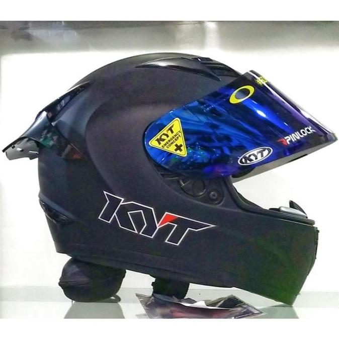 HELM KYT R10 BLACK DOFF FULL FACE PAKET GANTENG